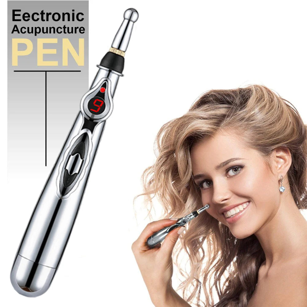 Electronic Acupuncture Point Massage Pen Multi-Function Meridian Press Energy Therapy Power Pen Pain Relief Tool