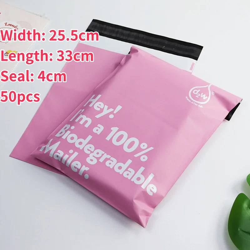 Biodegradable Shipping Bags,50 Count Compostable Poly Mailers with Eco Friendly Packaging Envelopes Supplies Mailing Bags