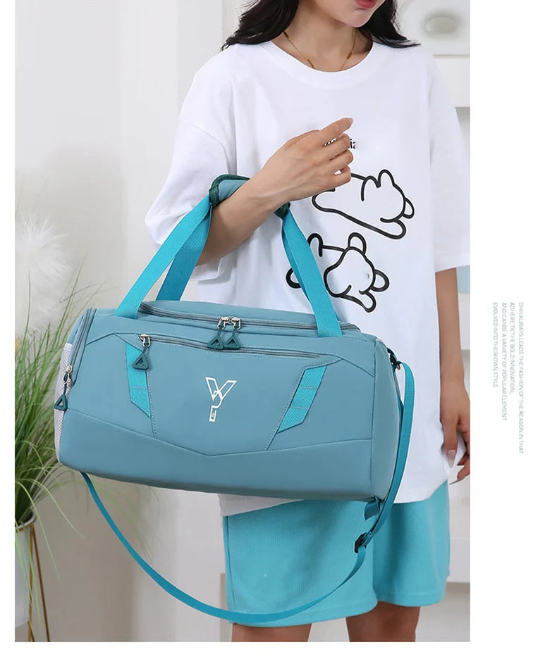 Woman Sports Gym Handbag Waterproof Fitness Training Bag Dry Wet Swimming Tote With Shoes Pocket Travel Luggage Shoulder Bags