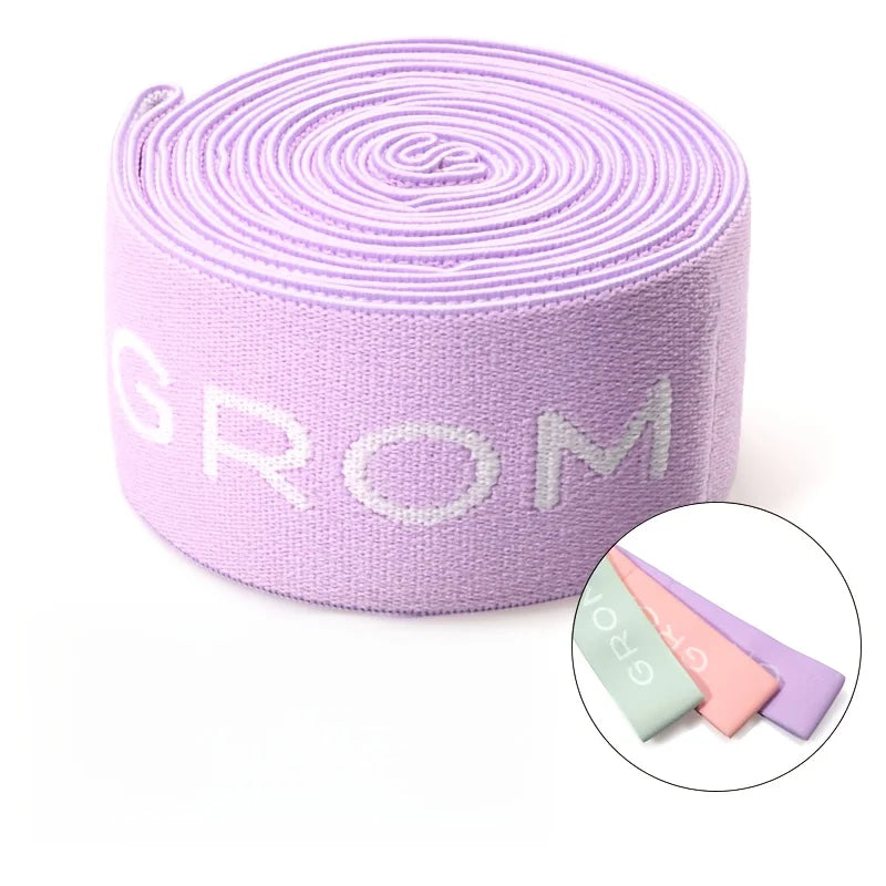 Full Body Workout, Multifunctional Yoga and Pilates Resistance Bands - Portable Flexibility and Strength Trainer, Suitable for Beginners, Home Fitness, Dance and Travel - Durable Polyester, Purple, Pink, Green