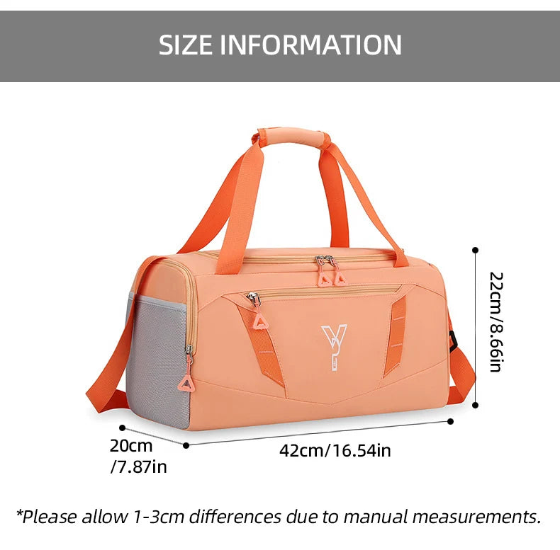 Woman Sports Gym Handbag Waterproof Fitness Training Bag Dry Wet Swimming Tote With Shoes Pocket Travel Luggage Shoulder Bags