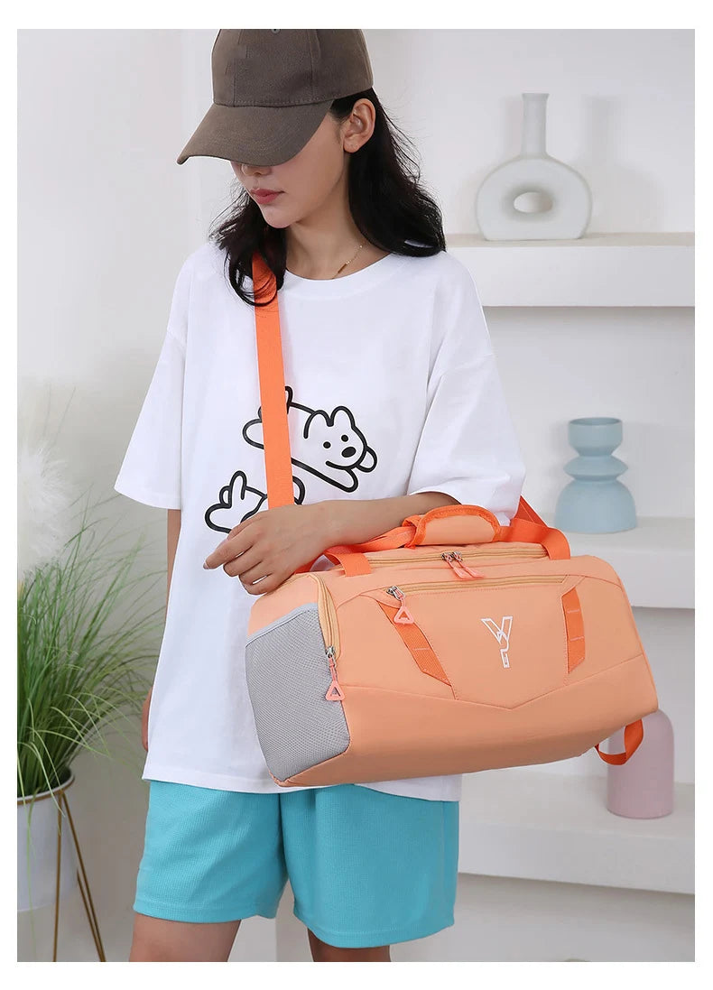 Woman Sports Gym Handbag Waterproof Fitness Training Bag Dry Wet Swimming Tote With Shoes Pocket Travel Luggage Shoulder Bags
