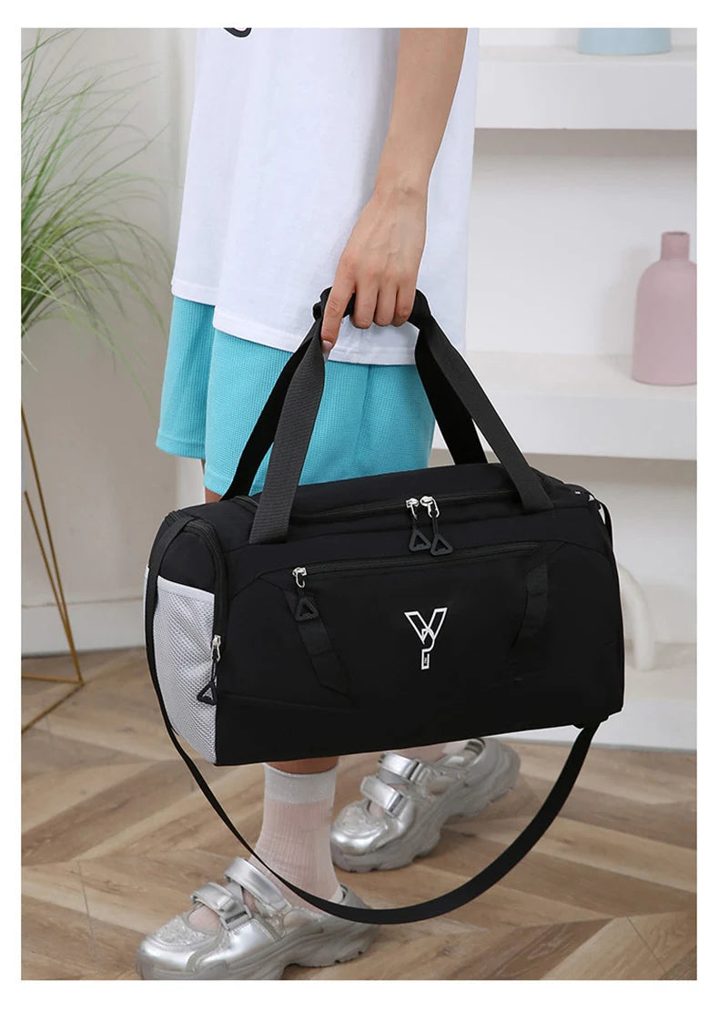 Woman Sports Gym Handbag Waterproof Fitness Training Bag Dry Wet Swimming Tote With Shoes Pocket Travel Luggage Shoulder Bags