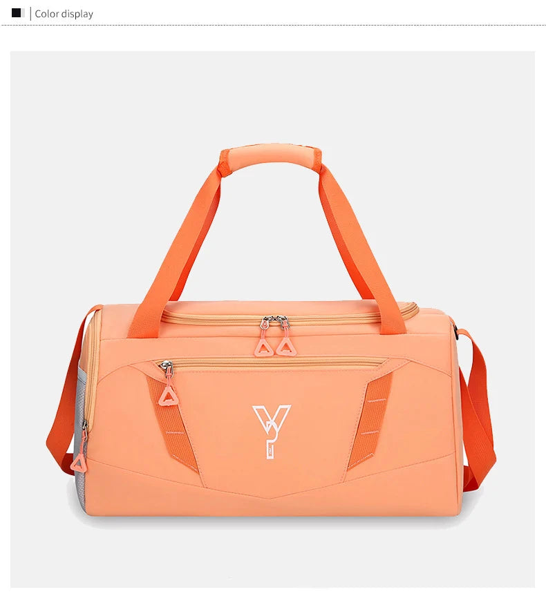 Woman Sports Gym Handbag Waterproof Fitness Training Bag Dry Wet Swimming Tote With Shoes Pocket Travel Luggage Shoulder Bags