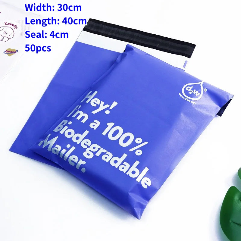 Biodegradable Shipping Bags,50 Count Compostable Poly Mailers with Eco Friendly Packaging Envelopes Supplies Mailing Bags