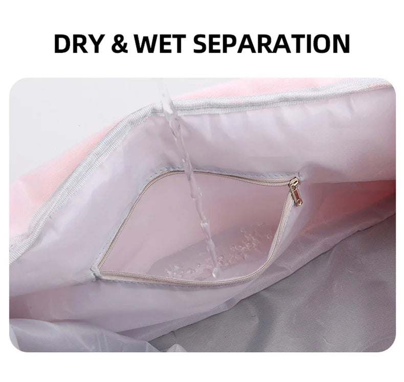 Woman Sports Gym Handbag Waterproof Fitness Training Bag Dry Wet Swimming Tote With Shoes Pocket Travel Luggage Shoulder Bags